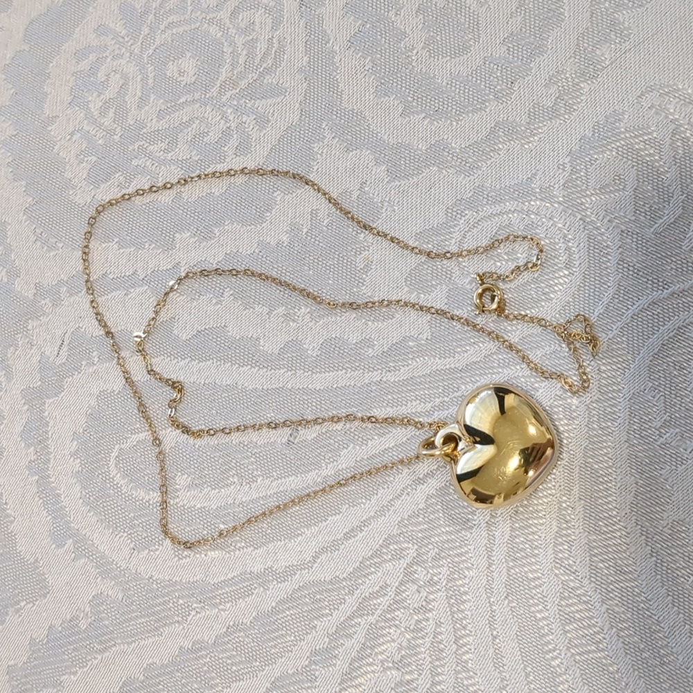 Sterling Silver Puffed Necklace